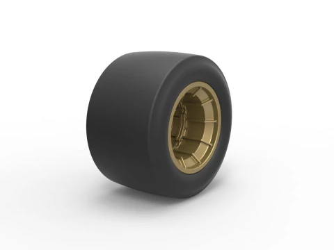 Wheel from Asphalt Modified stock car Version 4 Scale 1 to 25 3D Print Model