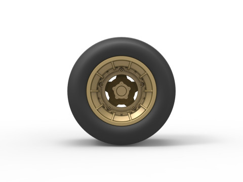 Wheel from Asphalt Modified stock car Version 4 Scale 1 to 25 Modèles 3D en vedette
