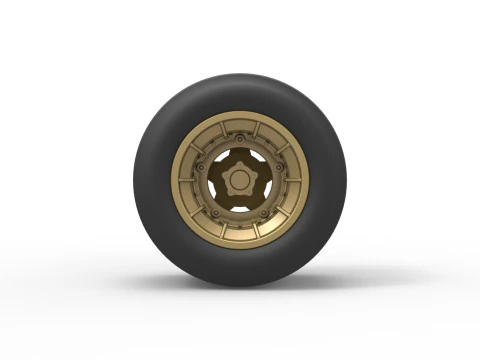 Wheel from Asphalt Modified stock car Version 4 Scale 1 to 25 3D Print Model