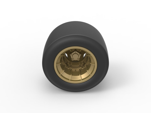 Wheel from Asphalt Modified stock car Version 4 Scale 1 to 25 Modèles 3D en vedette