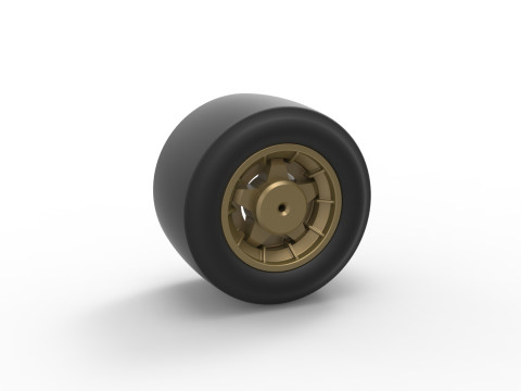 Wheel from Asphalt Modified stock car Version 4 Scale 1 to 25 Modèles 3D en vedette