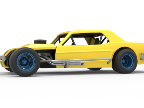 Vintage Asphalt Modified stock car V8 Scale 1 to 25 3Dプリントモデル