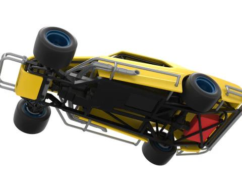 Vintage Asphalt Modified stock car V8 Scale 1 to 25 3D Print Model