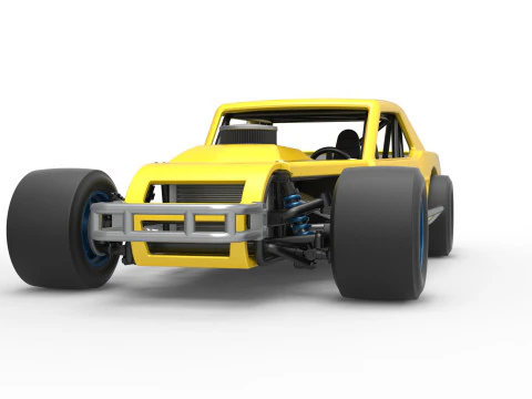Vintage Asphalt Modified stock car V8 Scale 1 to 25 3D Print Model