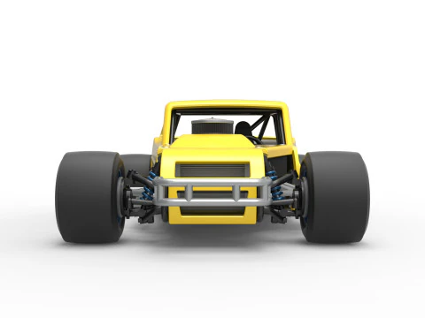 Vintage Asphalt Modified stock car V8 Scale 1 to 25 3D Print Model