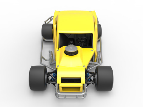 Vintage Asphalt Modified stock car V8 Scale 1 to 25 3Dプリントモデル