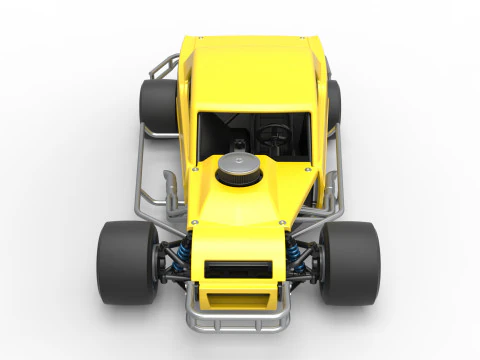 Vintage Asphalt Modified stock car V8 Scale 1 to 25 3D Print Model