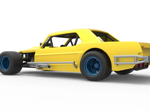 Vintage Asphalt Modified stock car V8 Scale 1 to 25 3D Print Model