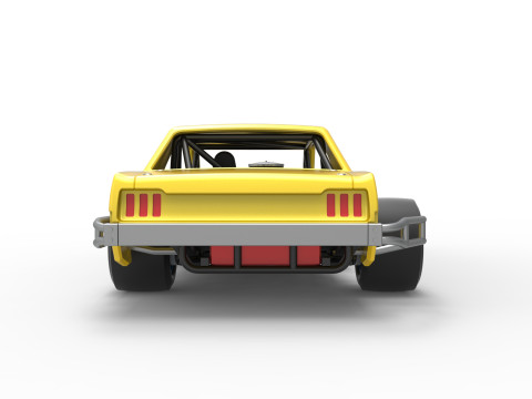 Vintage Asphalt Modified stock car V8 Scale 1 to 25 3Dプリントモデル