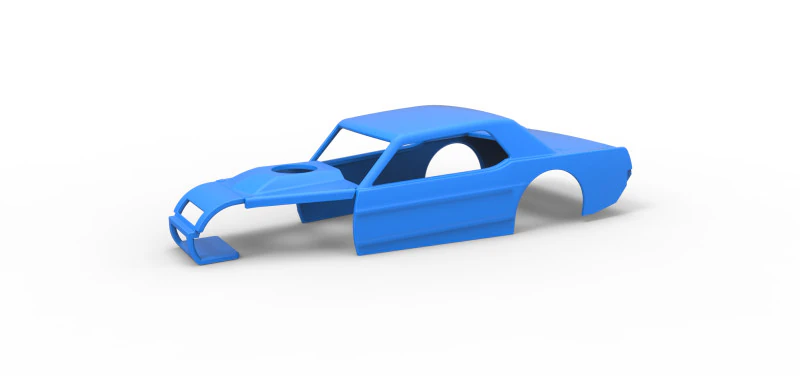 老式沥青改装库存车 V6 比例 1 至 25 的外壳 3D 打印模型 .c4d .max .obj .3ds .fbx .stl .blend 