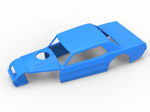 老式沥青改装库存车 V6 比例 1 至 25 的外壳 3D 打印模型
