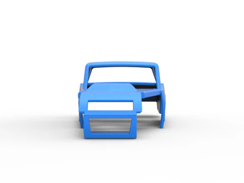 老式沥青改装库存车 V6 比例 1 至 25 的外壳 3D 打印模型