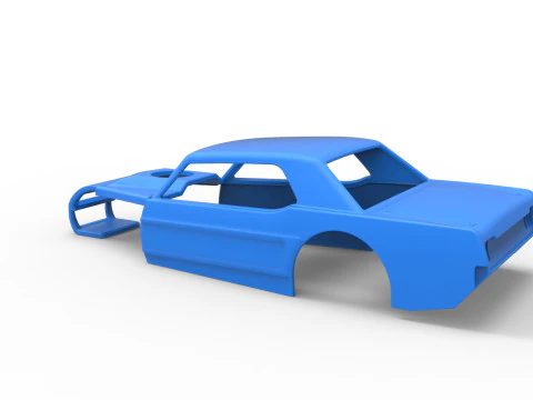 老式沥青改装库存车 V6 比例 1 至 25 的外壳 3D 打印模型