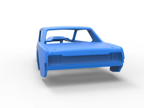 老式沥青改装库存车 V6 比例 1 至 25 的外壳 3D 打印模型