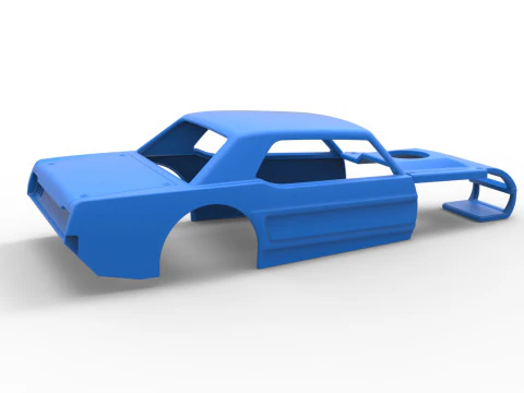 老式沥青改装库存车 V6 比例 1 至 25 的外壳 3D 打印模型