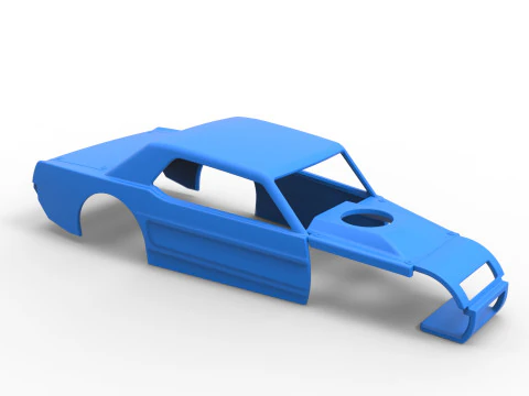 老式沥青改装库存车 V6 比例 1 至 25 的外壳 3D 打印模型