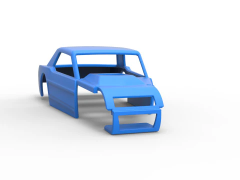 老式沥青改装库存车 V6 比例 1 至 25 的外壳 3D 打印模型