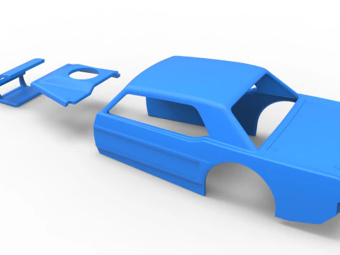 老式沥青改装库存车 V6 比例 1 至 25 的外壳 3D 打印模型
