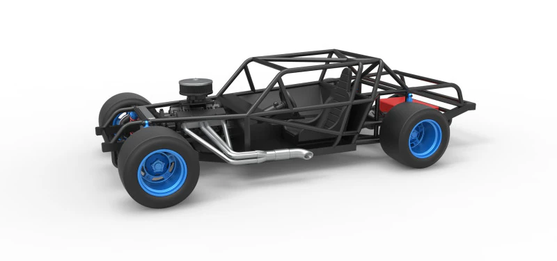 Vintage Asphalt Modified stock car Base V4 Scale 1 to 25 3D Print Model .c4d .max .obj .3ds .fbx .stl .blend