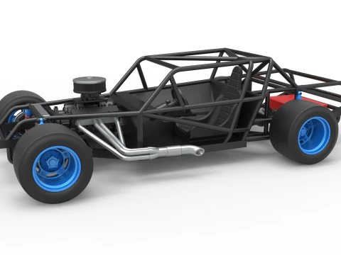 Auto d'epoca modificata in asfalto base V4 scala da 1 a 25 Modello di stampa 3D