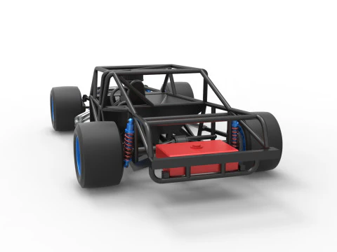 Vintage Asphalt Modified stock car Base V4 Scale 1 to 25 3D Print Model