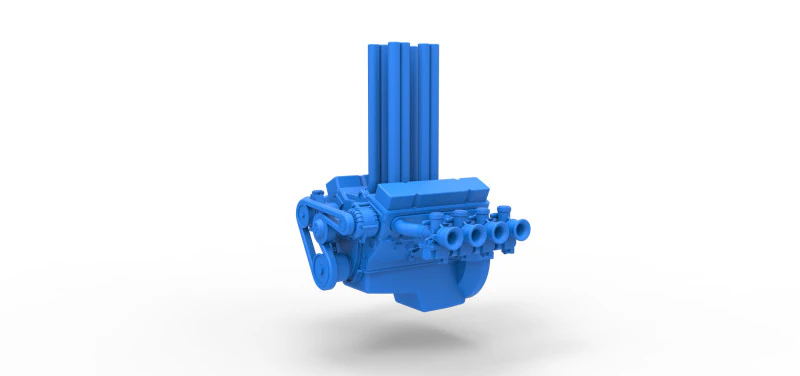 Engine V8 for Hot rod Version 3 Scale 1 to 25 3D Print Model .c4d .max .obj .3ds .fbx .stl .blend 