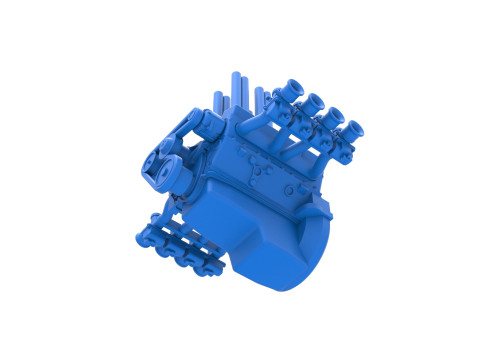 Engine V8 for Hot rod Version 3 Scale 1 to 25 3D Print Model
