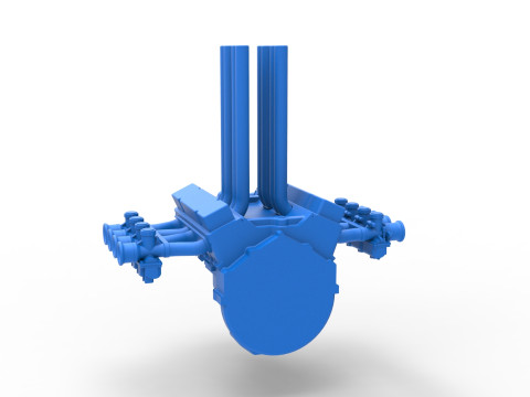 Engine V8 for Hot rod Version 3 Scale 1 to 25 3D Print Model
