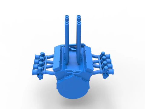 Engine V8 for Hot rod Version 3 Scale 1 to 25 3D Print Model