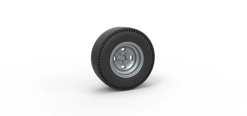 Hinterrad eines Oldtimer-Dragsters Version 3 im Ma&szlig;stab 1 bis 25 3D Druckmodell .c4d .max .obj .3ds .fbx .stl .blend 