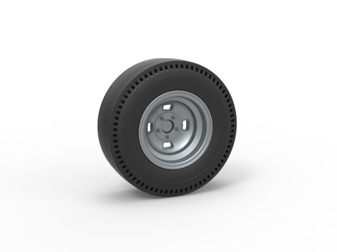 Rear wheel of vintage dragster Version 3 Scale 1 to 25 3D प्रिंट मॉडल