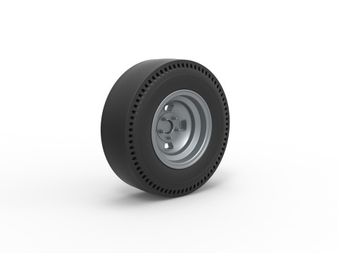 Rear wheel of vintage dragster Version 3 Scale 1 to 25 Modèles 3D en vedette