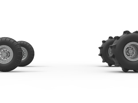 Wheel Set of Sand dragster Scale 1 to 25 3D printmodel