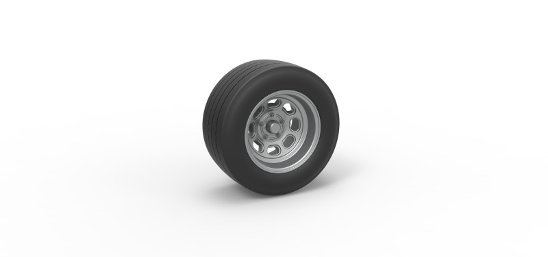 Wheel from Asphalt Modified stock car Version 5 Scale 1 to 25 3Dプリントモデル .c4d .max .obj .3ds .fbx .stl .blend