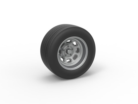 Wheel from Asphalt Modified stock car Version 5 Scale 1 to 25 3D प्रिंट मॉडल