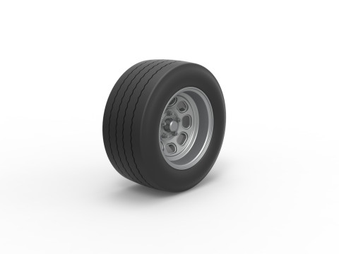Wheel from Asphalt Modified stock car Version 5 Scale 1 to 25 3Dプリントモデル