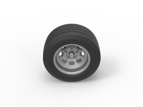 Wheel from Asphalt Modified stock car Version 5 Scale 1 to 25 3Dプリントモデル