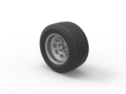 Wheel from Asphalt Modified stock car Version 5 Scale 1 to 25 3Dプリントモデル
