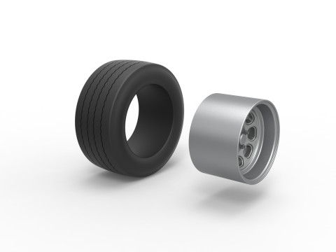 Wheel from Asphalt Modified stock car Version 5 Scale 1 to 25 3Dプリントモデル