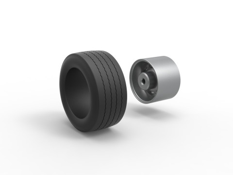 Wheel from Asphalt Modified stock car Version 5 Scale 1 to 25 3Dプリントモデル