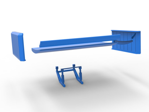 Wing of Supermodified front engine race car V3 Scale 1 to 25 3D 프린트 모델