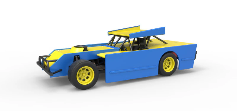 Figure 8 Modified stock car Scale 1 to 25 3D Print Model .c4d .max .obj .3ds .fbx .stl .blend 