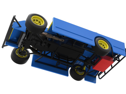 Figure 8 Modified stock car Scale 1 to 25 3D printmodel