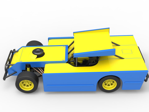 Figure 8 Modified stock car Scale 1 to 25 3D printmodel