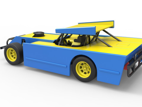 Figure 8 Modified stock car Scale 1 to 25 3D printmodel