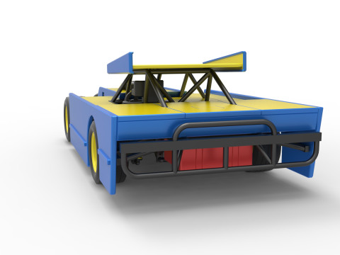 Figure 8 Modified stock car Scale 1 to 25 3D printmodel