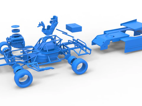 Figure 8 Modified stock car Scale 1 to 25 3D Print Model