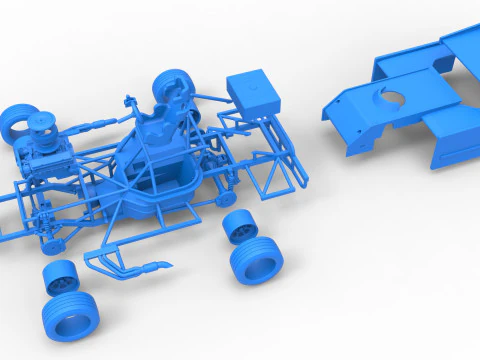 Figure 8 Modified stock car Scale 1 to 25 3D Print Model