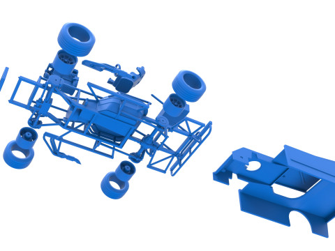 Figure 8 Modified stock car Scale 1 to 25 3D printmodel