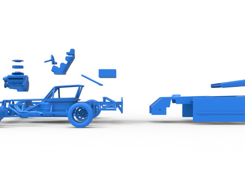 Figure 8 Modified stock car Scale 1 to 25 3D printmodel